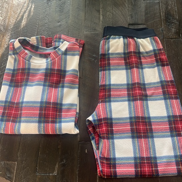 Abercrombie boys plaid Christmas PJs sleeps size 13/14 pants long sleeve - Picture 2 of 9